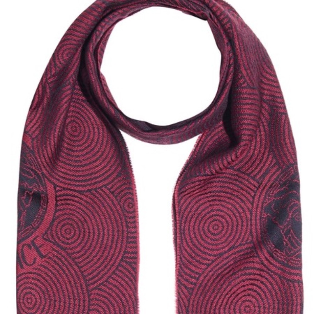 Versace scarf, burgundy